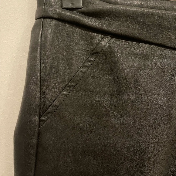 Anon Atelier Designer Black Lambskin Leather Pants Leggings size 4 - Picture 3 of 10